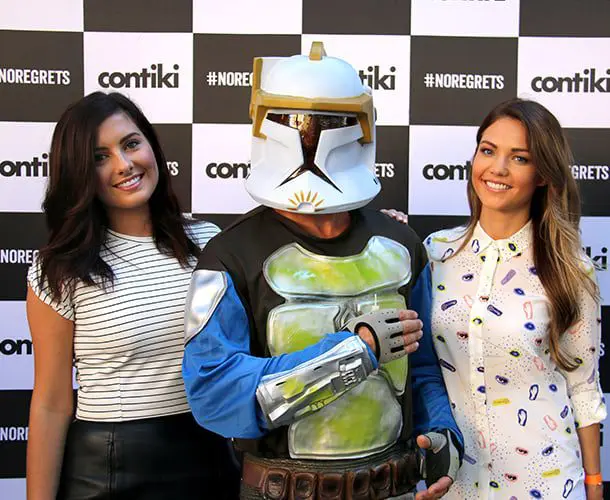 Robots Unrivalled pops-up in Sydney 6 Sarah Mae Amey, robot and Sam Frost.