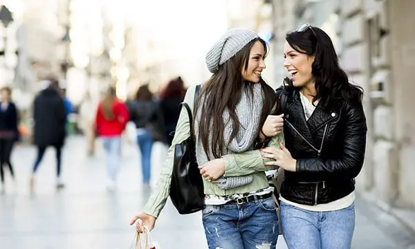 Young women in the shopping