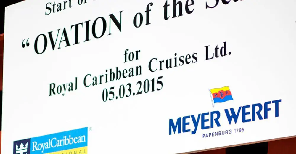 Ovation of the Seas keel laying 2