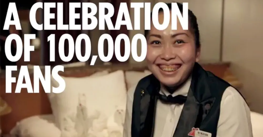 Carnival marks 100K facebook fans with fun video
