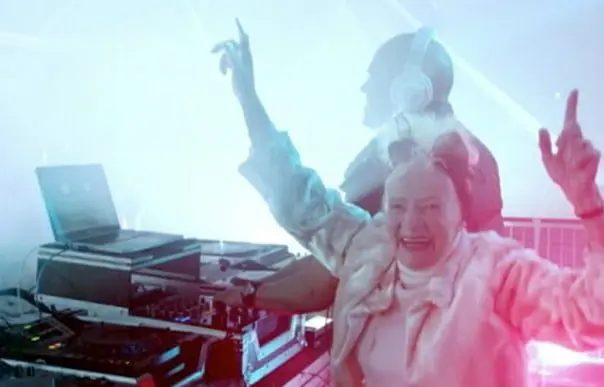 old granny partying