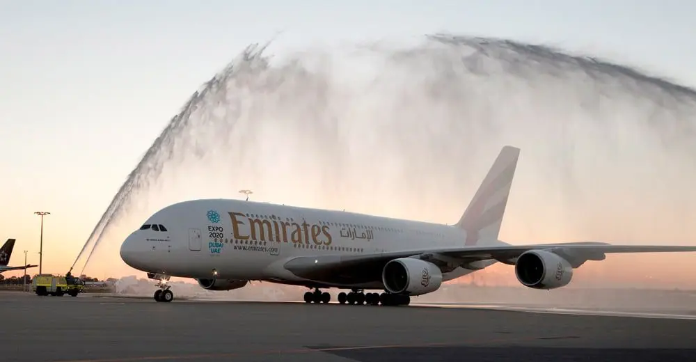 Watch as Emirates' giant plane arrives in Perth