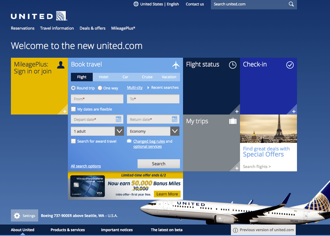 travel news United Airlines