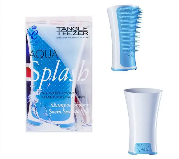 Fuss free holiday beauty tips 6 Tangle Teaser's Aqua Splash has a patented brush that detangles and minimises breakage even when your hair is wet.