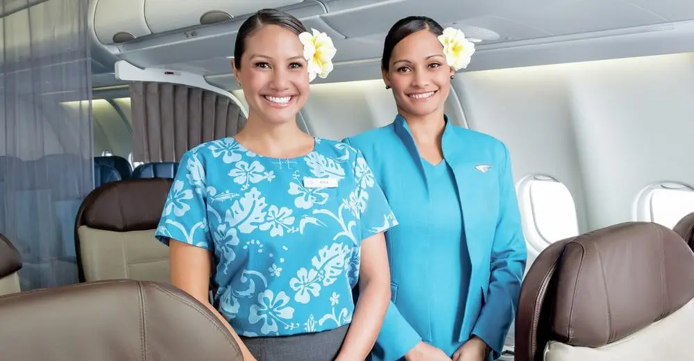 Hawaiian Airlines flight attendants