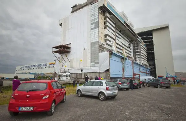 A block of Ovation of the Seas floats out 5 Ovation of the Seas 3