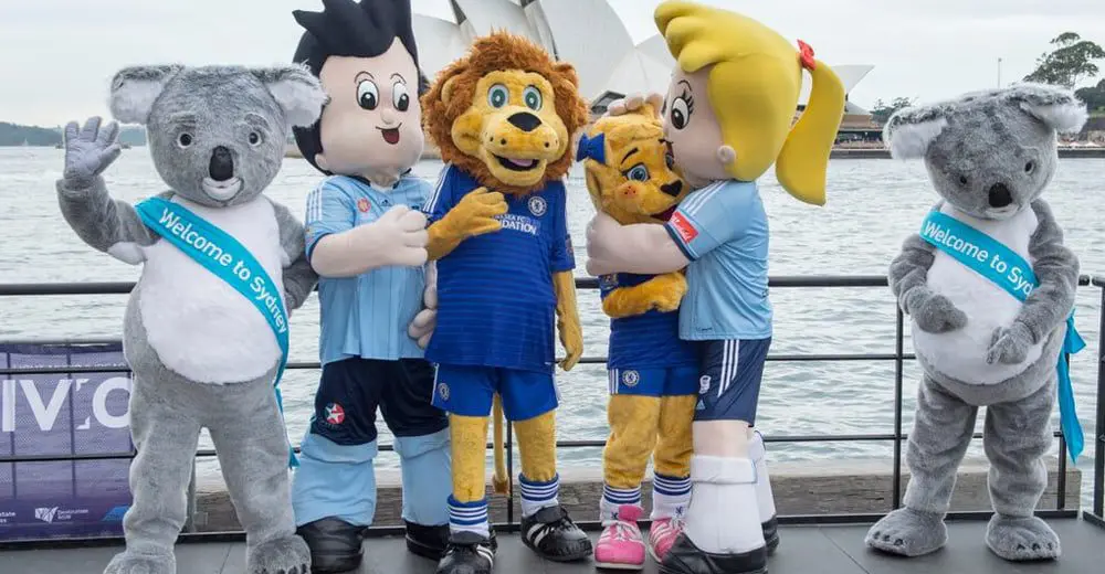 Chelsea FC kicking goals for NSW tourism 11 Sydney FC 5