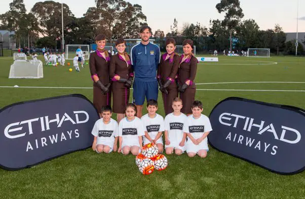 Aussie kids kick goals with Etihad 8 Etihad Manchester 2