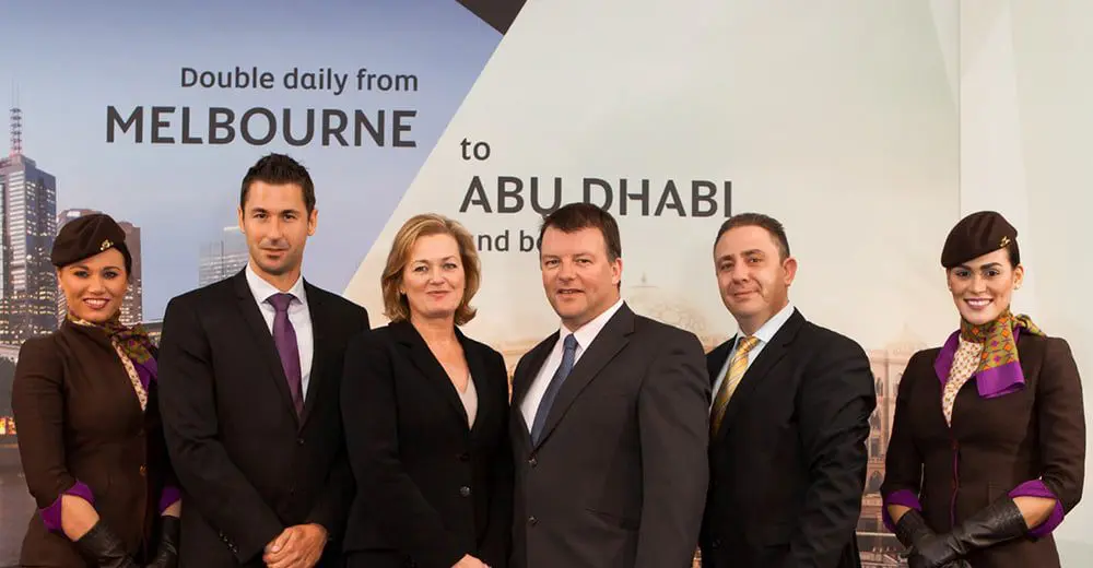 Etihad Airways celebrates second daily Melbourne-Abu Dhabi flight