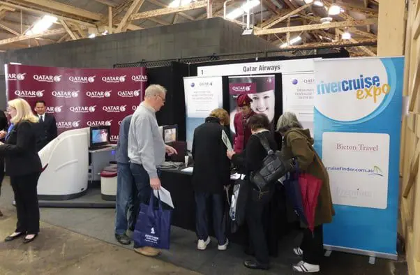 Qatar brings the Business to Bicton's cruise expo 12 Qatar expo