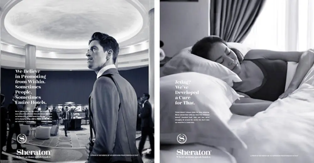 Sheraton 'speaks louder' on TV