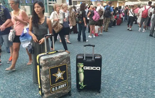 Is this the solution to avoiding baggage fees? 8 bags 2