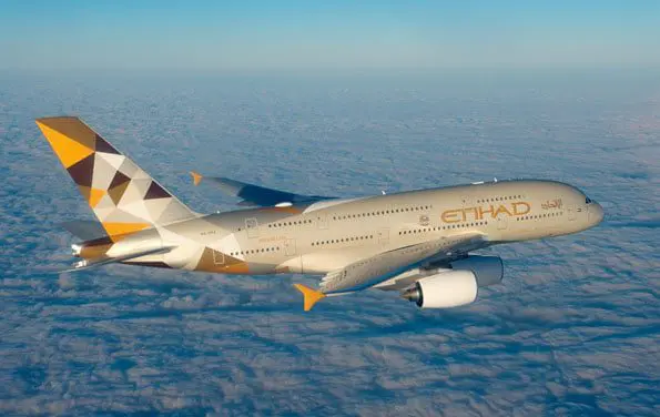 Etihad A380 aircraft
