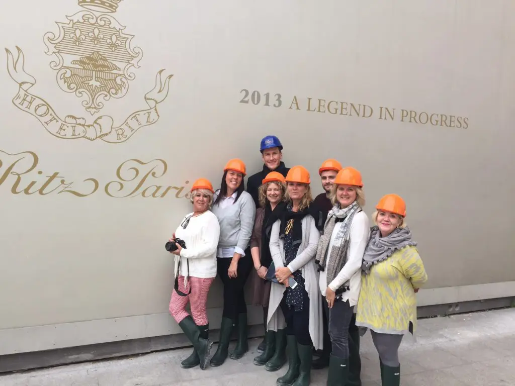 LHW hosts 'Leading Famil' to France 3 Ritz Paris hard hat inspection - French Famil - Oct 2015