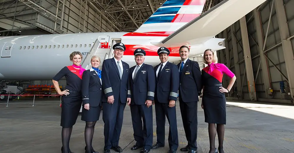 American Airlines' flagship plane flies over Sydney Harbour