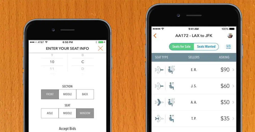 Going once. Going twice. Sold to the passenger in seat 26 D