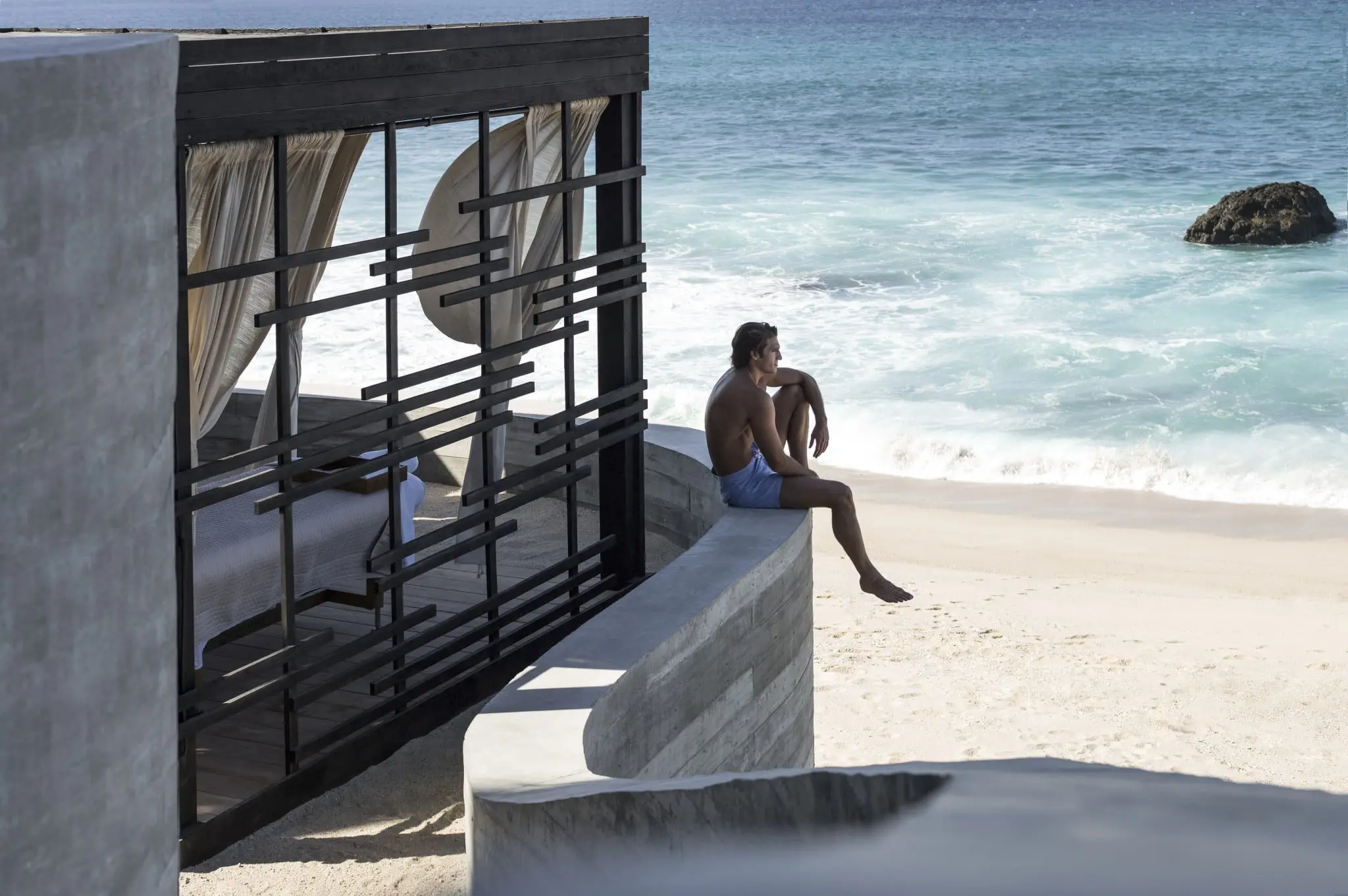 Outdoor Cabanas at Currents Spa - The Cape, a Thompson Hotel - Photo Credit Thomas Hart Shelby