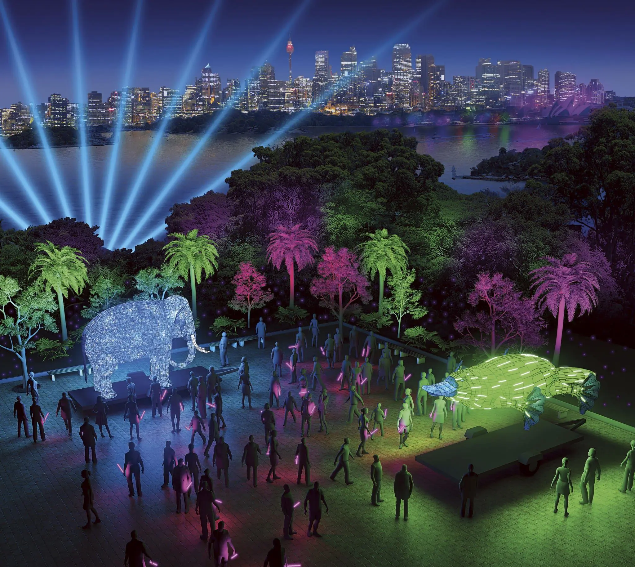 6 reasons Vivid Sydney will be better than ever in 2016 23 Taronga Zoo, Be the Light for the Wild - artist impression by Ample Projects_0