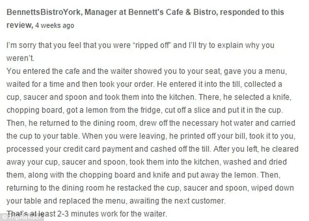 When Management Strikes Back: Funniest responses to TripAdvisor complaints 40 3321E0B400000578-0-image-a-5_1460542416860