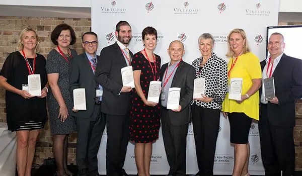 Who Took Home the Oscars at Virtuoso's APAC awards? 2 L-R: Alexandra Facy - Phil Hoffmann Travel, Elizabeth Clarke - Savenio, David Brandon - Savenio, Danny Englman - FBI, Gina Maitland - Alpha Travel, Don Beattie - MTA, Claudia Rossi Hudson - Mary Rossi Travel, Fay Cohen - Travel Phase, Jamie Strickland - Concierge Traveller