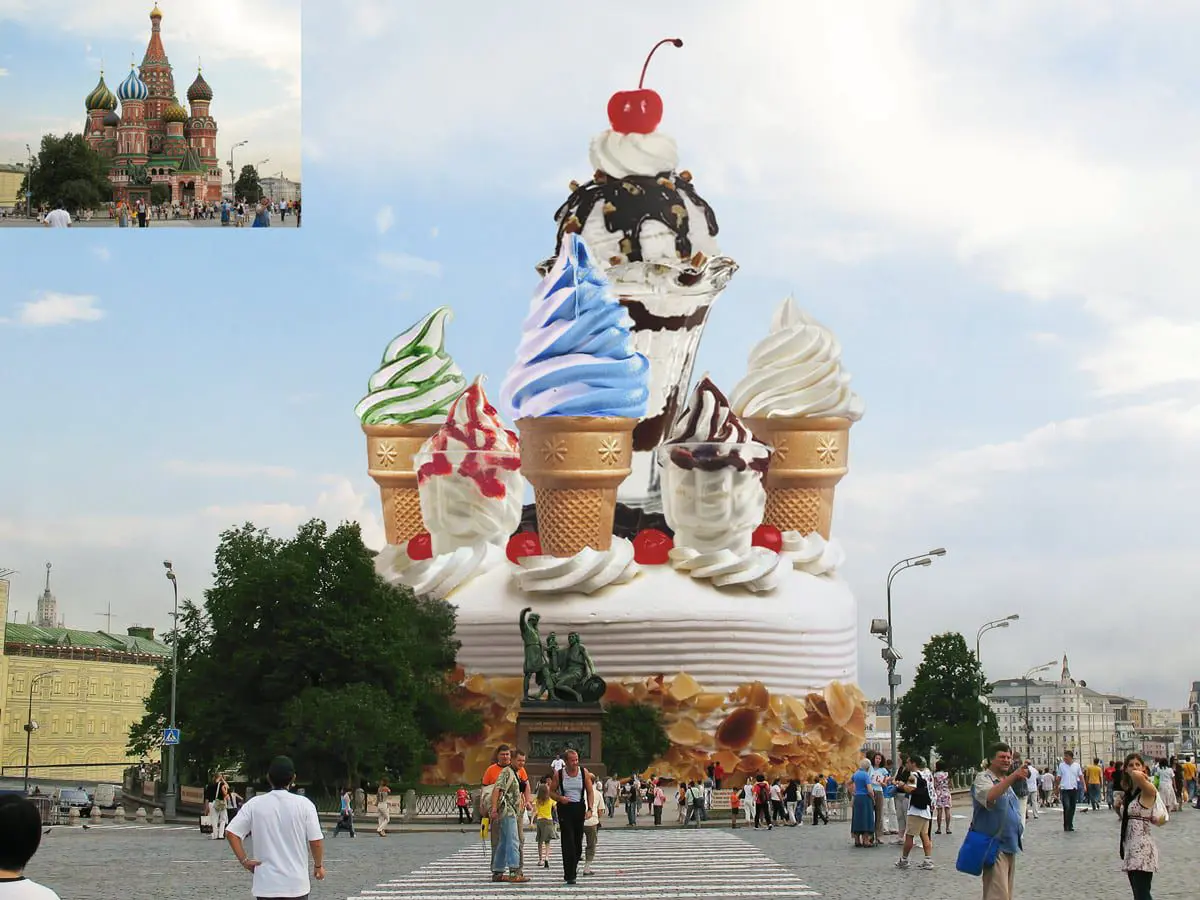 St Basil's Icecream Cake Moscow Red Square