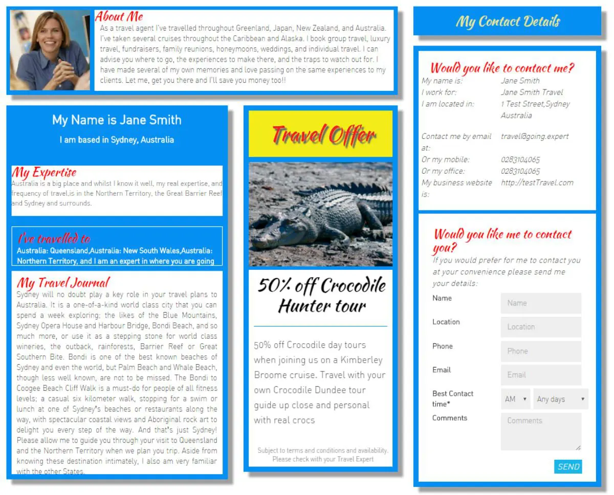 Is this a great new way to connect travellers to Travel Agents? 8 TE profile