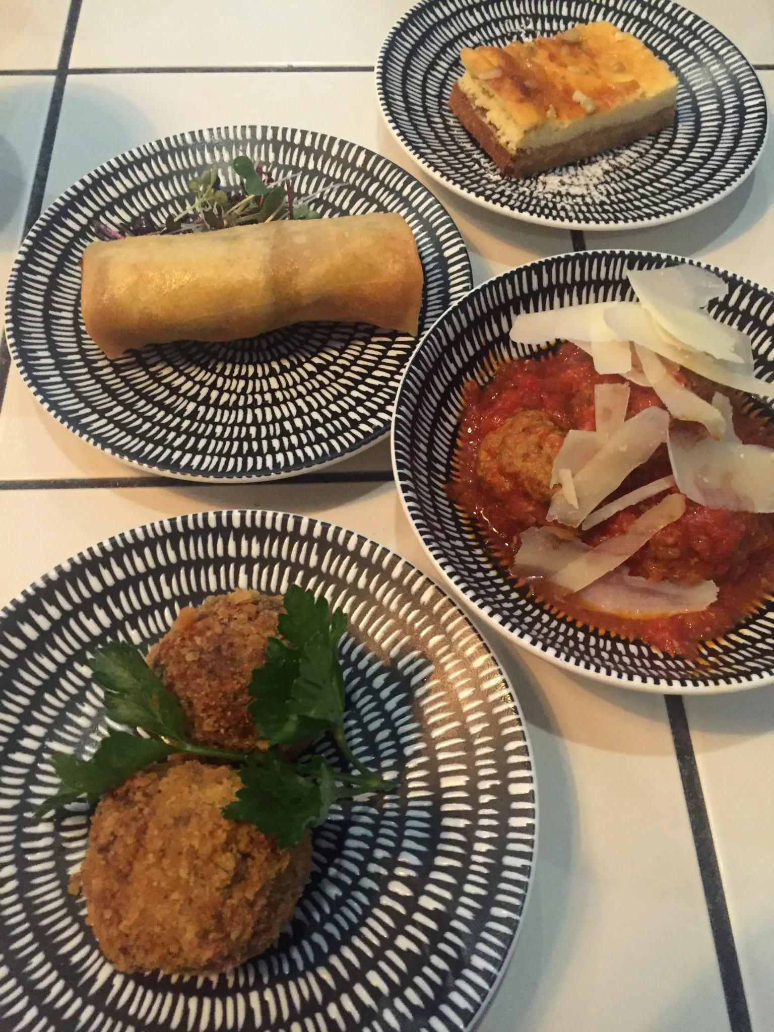 Mediterranean food riding a sushi train at MediTrainean 2 Deliciousness