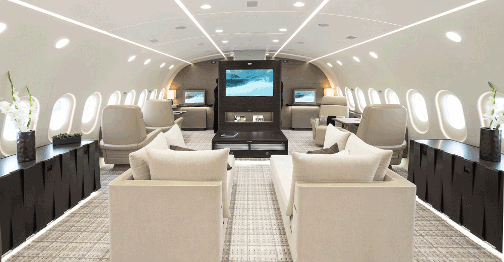 This fully customised Dreamliner is like a five-star hotel in the sky