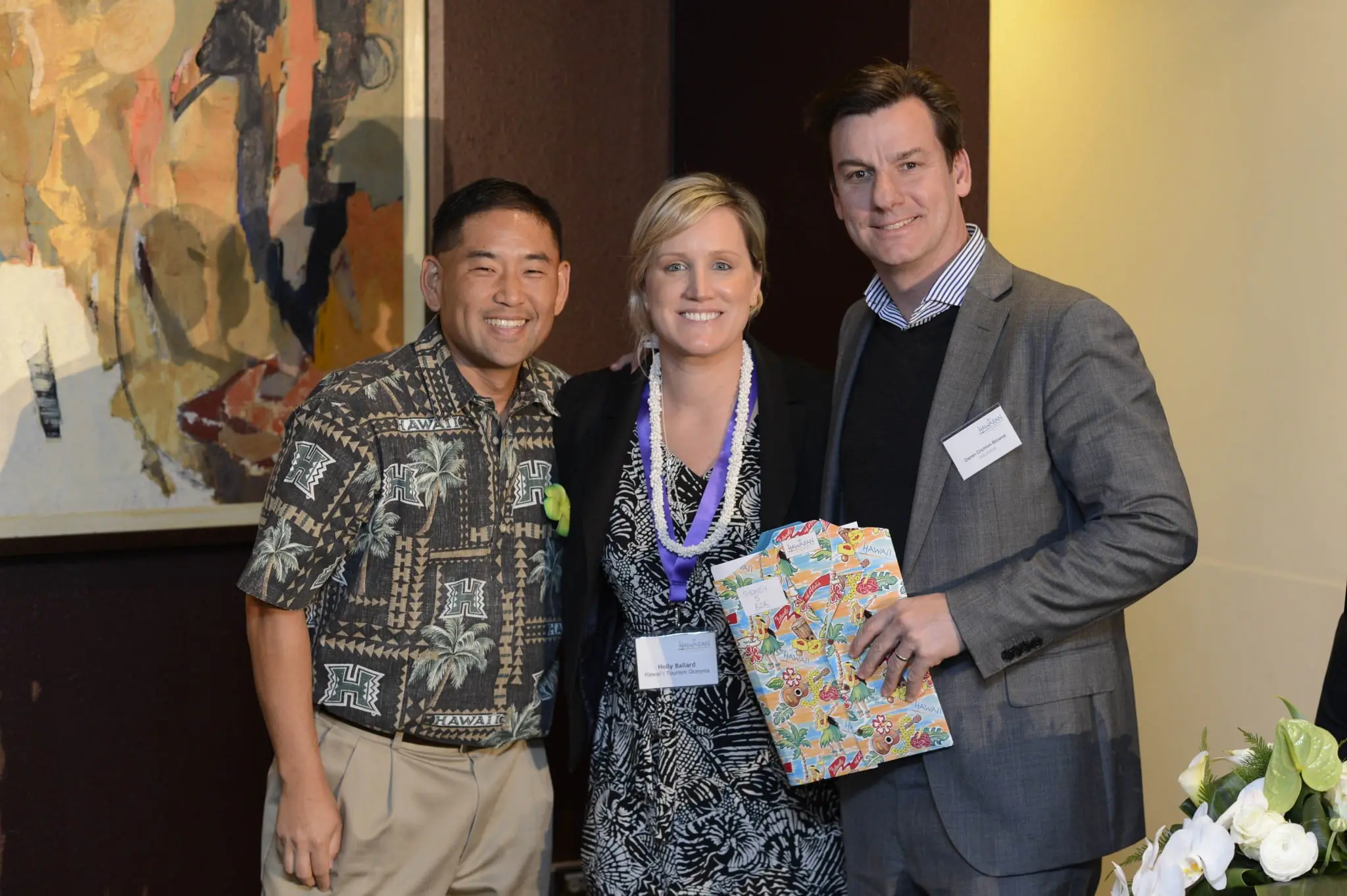 MICE industry mingles with Chefs, hoteliers & footy at 'Meet Hawai'i' 17 Chris and Holly and prize winner
