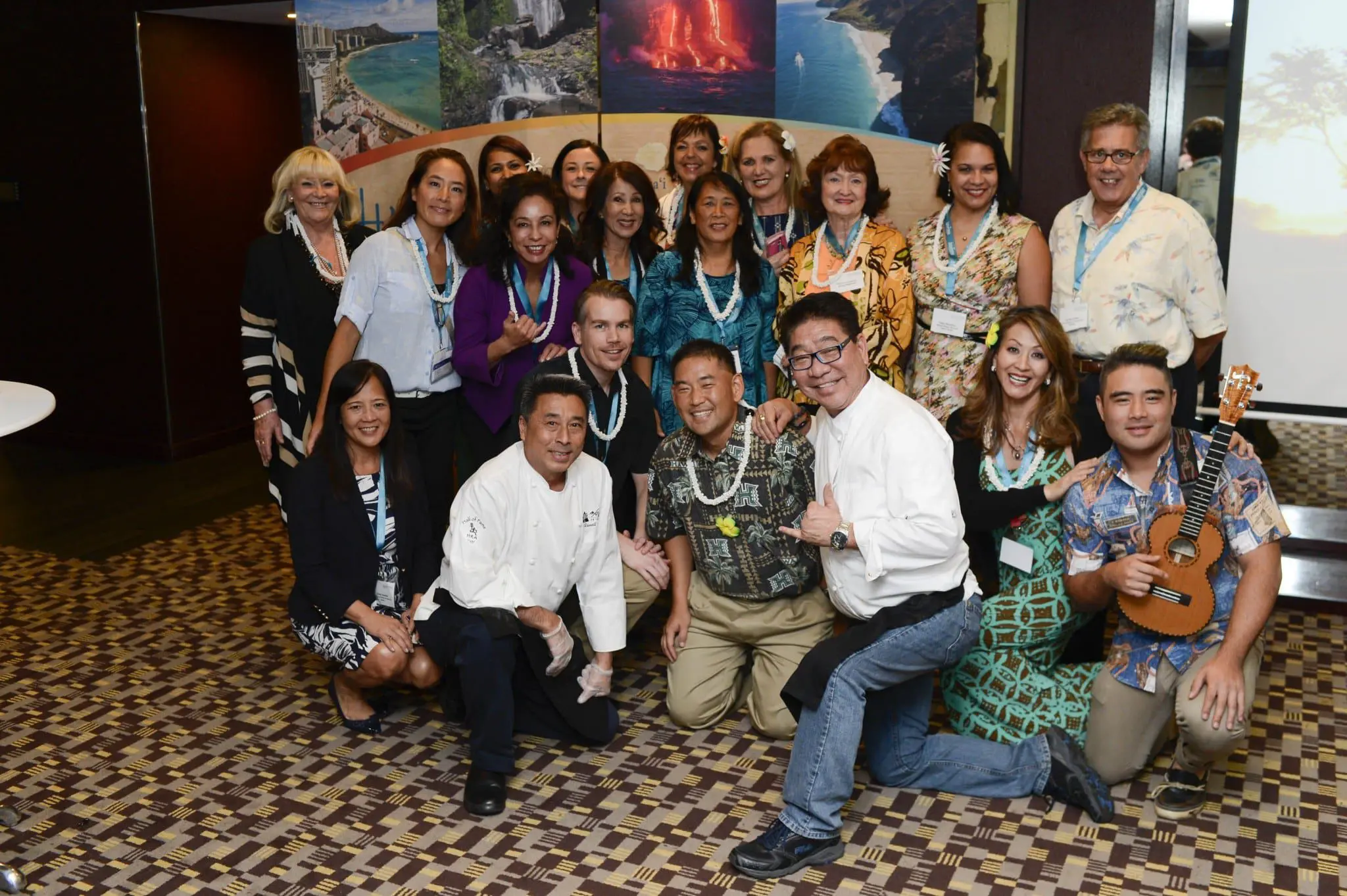MICE industry mingles with Chefs, hoteliers & footy at 'Meet Hawai'i' 19 Group shot