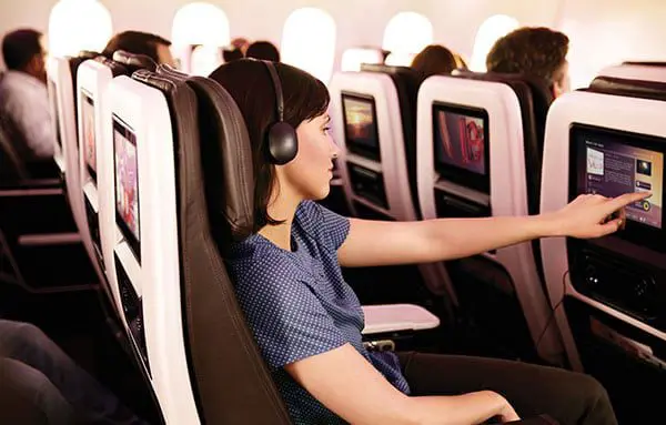 Watching telly at 30,000 feet is now possible thanks to Virgin Atlantic 1 Credit: Virgin Atlantic / virgin.com