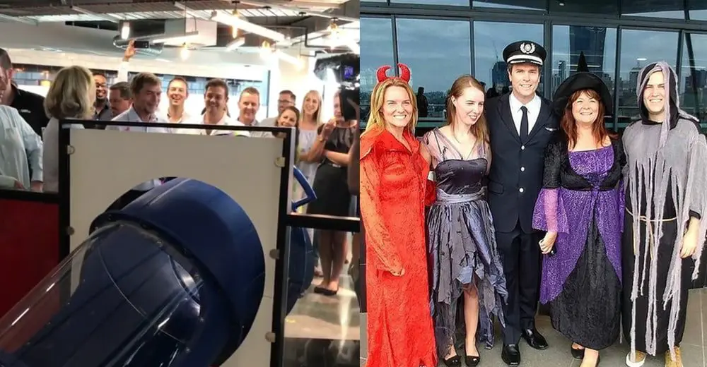 WATCH: The Flight Centre Captain & Graham Turner try out the new HQ slide