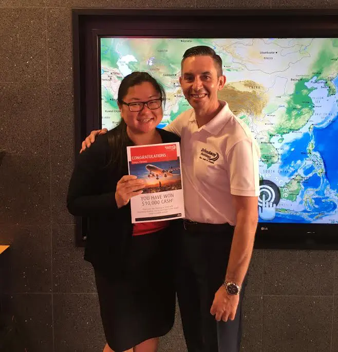 What would you do if you won $10,000? This Flight Centre Agent actually did 8 Flight Centre
