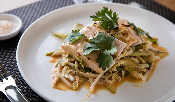 Travel goals: Devour the new Qantas Summer tasting menu by Rockpool 4 karryon-qantas-rockpool-summer-chicken