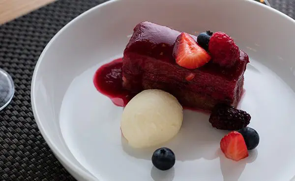 Travel goals: Devour the new Qantas Summer tasting menu by Rockpool 7 karryon-qantas-rockpool-summer-pudding
