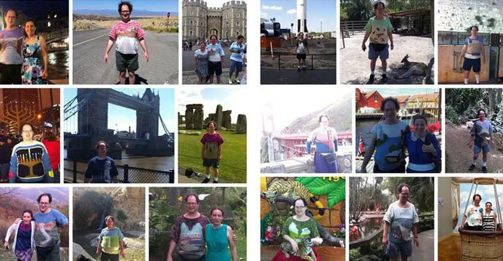 Is this tourist an artistic genius or just plain weird?