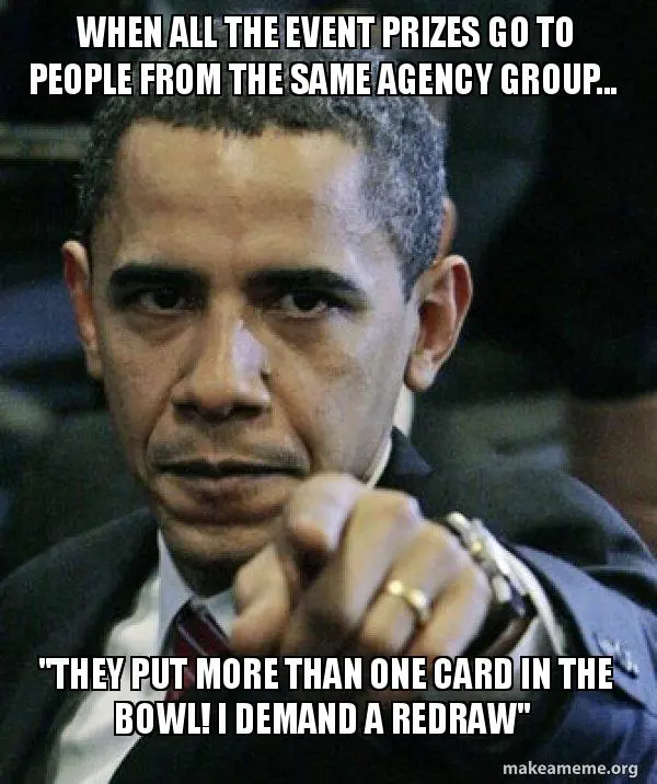 When all event prizes go to people from the same agency – Top 4 Travel Agent memes 13 preview