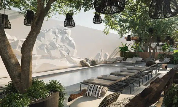 For the first time in 30 years West Hollywood is receiving 3 new-build hotels! 12 La Peer pool