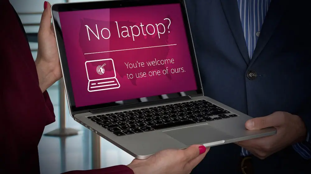 Trump won't let you bring a laptop on board, no worries Qatar Airways will lend you one 11 Qatar Airways laptop