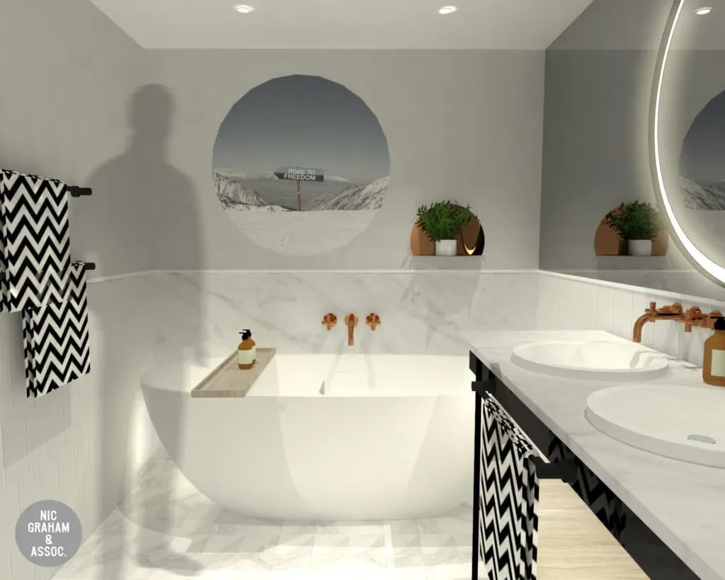 QT Queenstown: Coming soon to set the standard of cool (again!) 20 QT Queenstown - Artist's Impression of bathroom