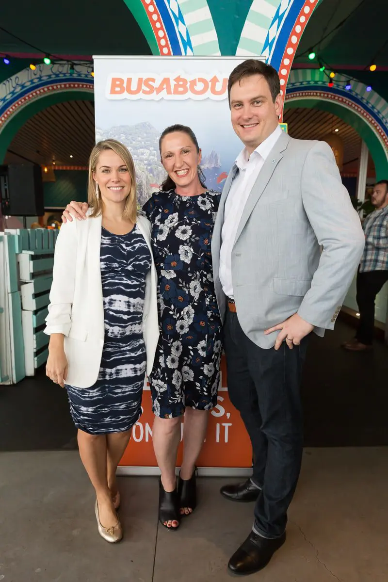 Katrina Barry, Managing Director of Contiki Australia, Tina McIntosh General Manager of Busabout Australasia, Duncan Robertson Global Managing Director of Busabout(1)