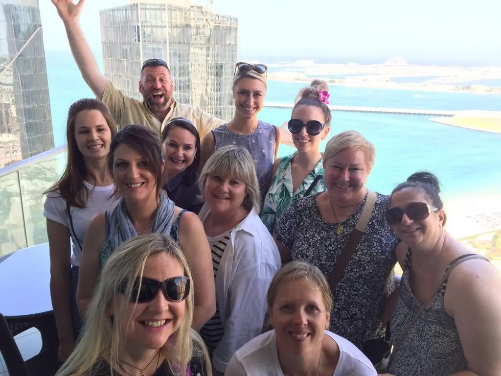 TravelCube_famil winners explore Dubai_On the balcony of the JA Ocean Beach Resort at the Marina