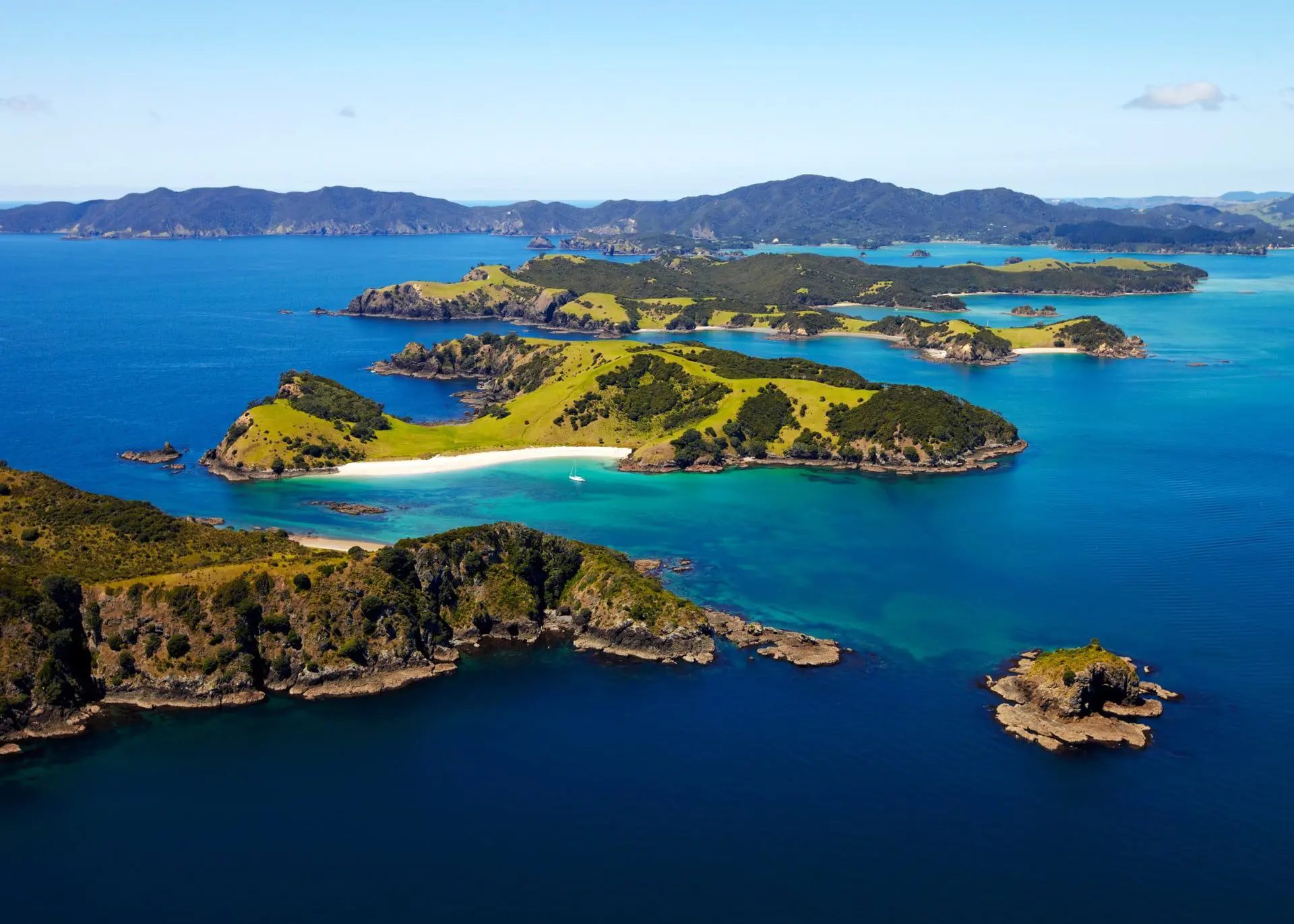 Don't tick New Zealand off the bucket list! You forgot to visit these two regions 10 Aerial view of the Bay of Islands, New Zealand. Image: Tourism New Zealand