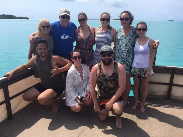 Travel Agents Exploring Aitutaki Lagoon November 2017
