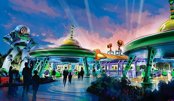 Countdown to Toy Story Land opening is on: BUZZ and WOODY beyond excited 6 alienswirling