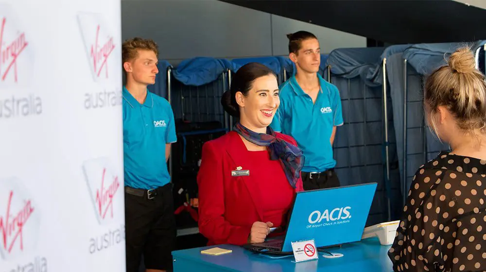 AUSSIE FIRST: Pop-up check-in service launched by Virgin Australia