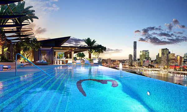 SNEAK PEEK: Go inside Brisbane’s new ultra-luxe hotel 18 Emporium Hotel South Bank pool