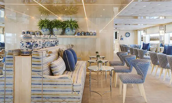 Be among the first to take a gander at Uniworld's newest Super Ship 17 Uniworld S.S. Beatrice Super Ship lounge