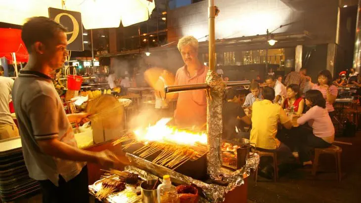 TRAVEL TIPS: Food that'll give you a REAL taste of Singapore 13 Satay Sticks at Lau Pa Sat Hawker Centre.