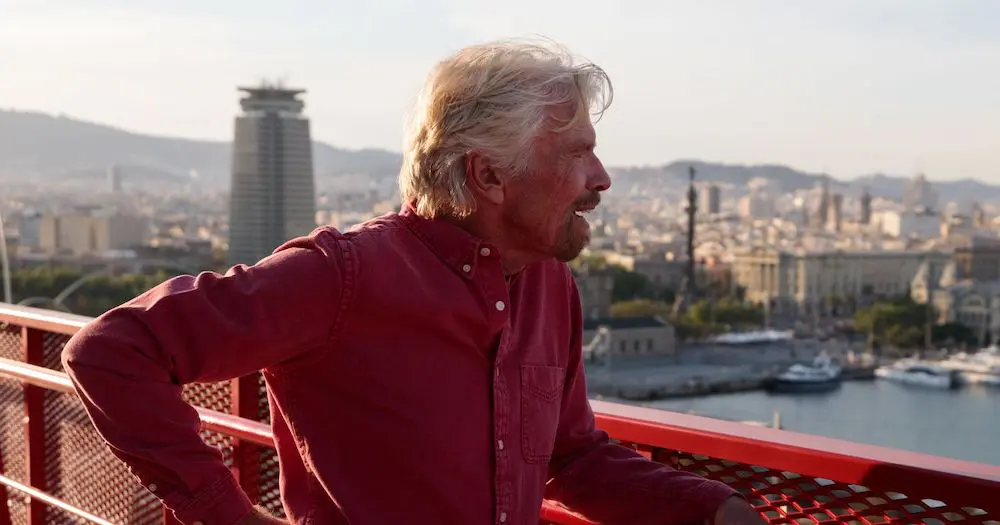 Sir Richard Branson joins crew for Valiant Lady launch celebration
